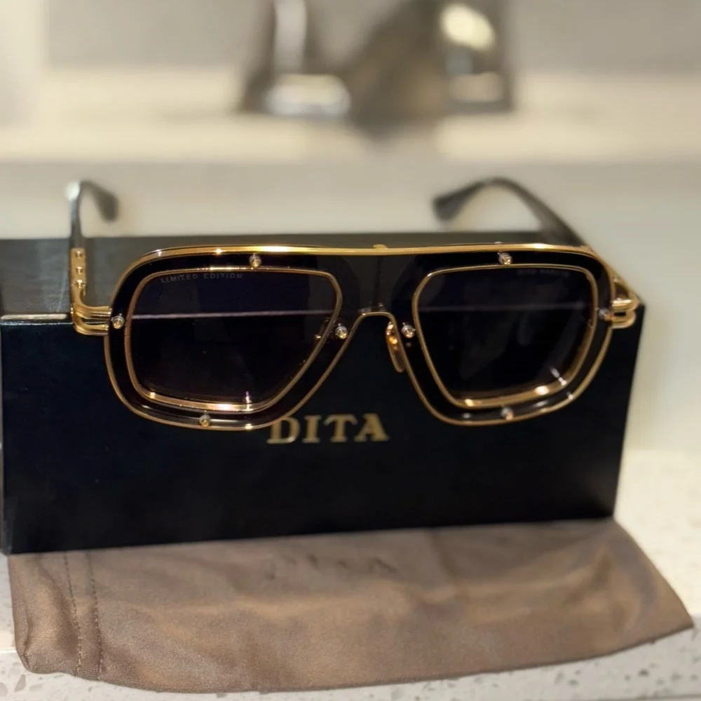 DITA Limited Edition Black and Gold Sunglasses - Picture 3 of 5